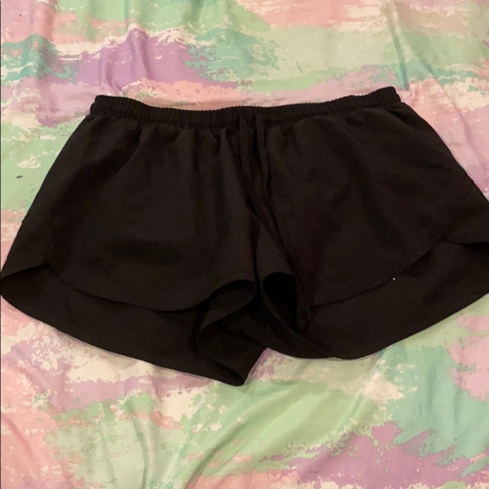 Black athletic shorts